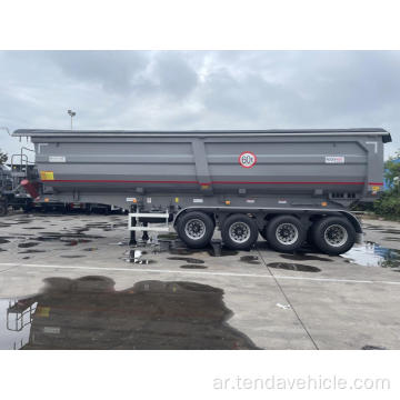 4 محاور Tipper Dump Dump Semi Trailer